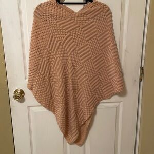 Chico’s Rose Colored Poncho. Like new. Size L/XL